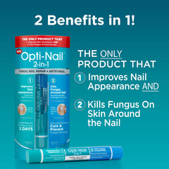 Opti-Nail 2 en 1: uñas descoloridas mejoran su apariencia.