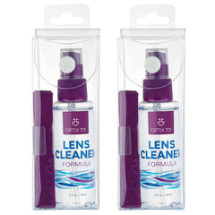 Optix 55 lens cleaner spray bottle for streak-free lenses.