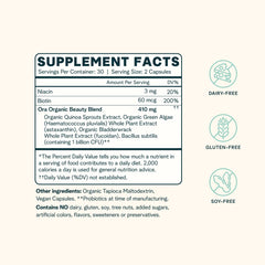 Ora Organic BeYouTiful quinoa sprouts highlight natural B vitamin sources for hair and nail strength.