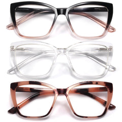 ORANZI reading glasses for women, cat-eye with blue light filter reduces eyestrain during reading.