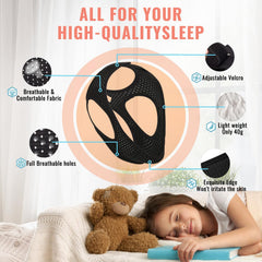 Orapink neoprene material offers hypoallergenic, breathable wear for all-night use