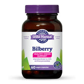 Oregon's Wild Harvest Bilberry capsules bottle front for convenient antioxidant support.