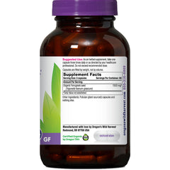 Oregon's Wild Harvest fenugreek capsules closeup highlighting organic, Non-GMO formula