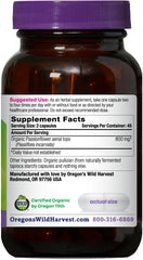 Close-up of passionflower capsules highlighting vegan, organic composition for natural relaxation.