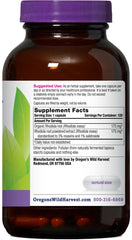 Oregon's Wild Harvest Rhodiola label detail highlights clean ingredients and no artificial additives.