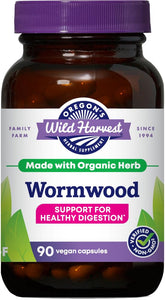 Oregon's Wild Harvest Wormwood organic bottle showing premium herbal supplement