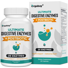Orgabay Digestive Enzymes bottle with 60 capsules supporting digestion