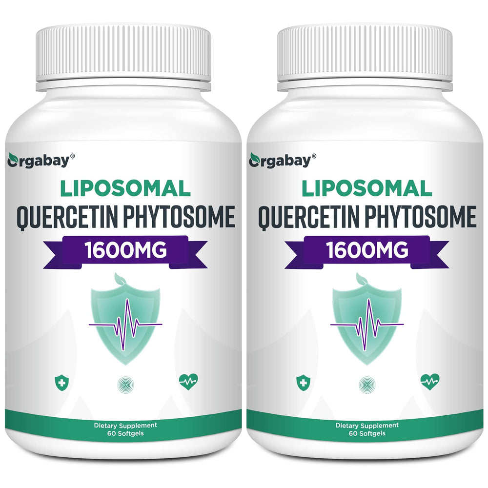Orgabay liposomal quercetin phytosome bottle highlighting advanced absorption potential