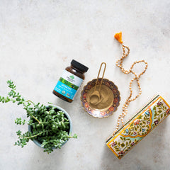 Organic India Memory capsules close-up showcasing vegan, gluten-free formulation