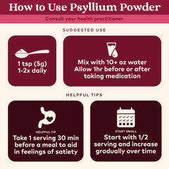 ORGANIC INDIA Psyllium Powder pour-into-water demonstrates quick hydration for smooth digestion.