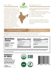 Resealable packaging of Organic Spice Resource Ashwagandha powder preserves freshness