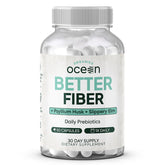 Organics Ocean Better Fiber bottle front view promotes simple daily digestion support.