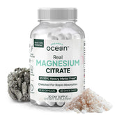 Organics Ocean Real Magnesium Citrate capsules for rapid absorption and energy support.