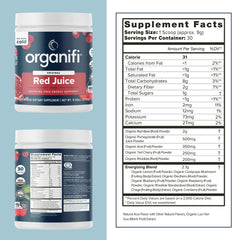 Organifi Red Juice with cordyceps and chaga mushrooms boosts stamina during workouts.
