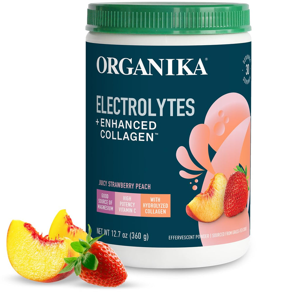 Organika Electrolytes with Enhanced Collagen bottle ready for deep hydration