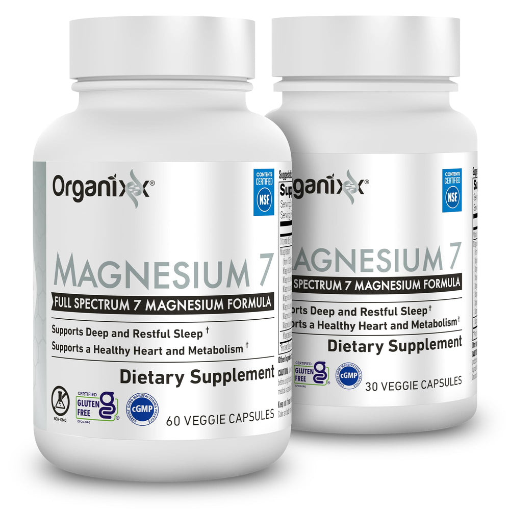 Organixx Magnesium Glycinate bottle for nightly relaxation support
