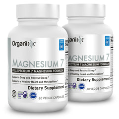Organixx magnesium glycinate bottle promotes restful sleep support.