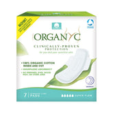 Organyc Overnight Pads 2.0 packaging shown, compact and shelf-friendly.