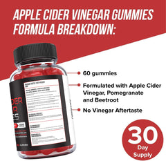 ORPHIC NUTRITION ACV gummies with beetroot and B12 ingredients label