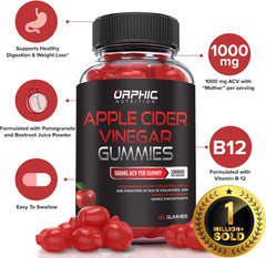 ORPHIC NUTRITION ACV gummies serving two gummies for easy intake