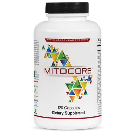 Ortho Molecular Mitocore bottle with capsules—cellular energy support.