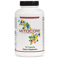 Ortho Molecular Mitocore bottle with capsules—cellular energy support.