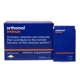 Orthomol Immun daily packet close-up showing convenient immune support