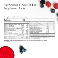 Orthomol Immun Junior C Plus packaging highlights calcium and vitamin D for growth