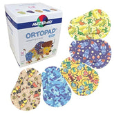 Ortopad bamboo boys eye patches blue camo pack, soft and breathable for gentle patching.