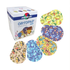 Ortopad Bamboo Boys Eye Patches blue camo pack, breathable skin-friendly design
