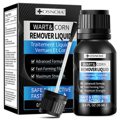 OSNOIA Wart Remover Liquid 15ml bottle front showing compact travel size