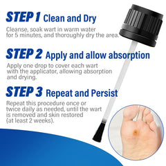 OSNOIA Wart Remover Liquid application close-up for targeted treatment.