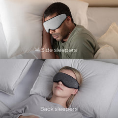 OSTRICH PILLOW eye mask features eyelash-friendly design with no pressure.