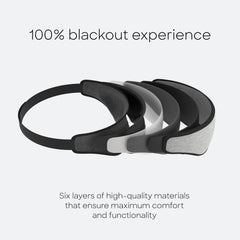 OSTRICH PILLOW eye mask uses soft, breathable fabric for comfort.