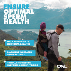 ONL Conquer bottle label close-up highlighting herbal ingredients for healthy vitality