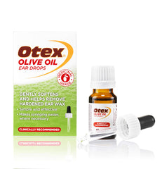 Primer plano de la botella OTEX con aceite de oliva de grado medicinal