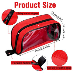 Oudain first aid bag side clear window for quick visibility of items.