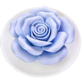 oumeiben difusor flor porcelana azul en escritorio, perfuma sin electricidad.