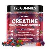 OUTELANDE Creatine Monohydrate Gummies bottle close-up for convenient workout fueling.