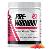 Outwork Nutrition preworkout Tropical Candy bottle ready for a workout boost.
