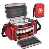 OUUTMEE medicine bag exterior view highlights durable 900D fabric for travel and home use