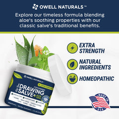 OWELL NATURALS Chickweed Drawing Salve protects against poison ivy so irritation remains minimal.