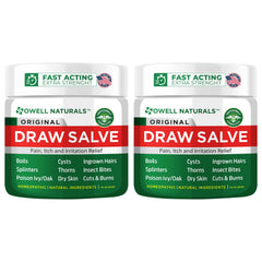 OWELL NATURALS drawing salve 2oz pack highlights a natural formula for skin comfort.