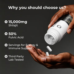 OxyEnergy Shilajit from Himalayan origin highlighting purity and energy potential
