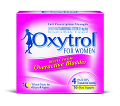 Oxytrol for Women patch on abdomen shows discreet application for daily comfort.