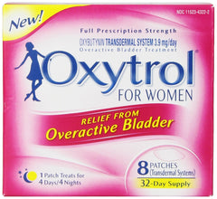 Oxytrol for Women patch on skin offers discreet, four-day wear for ongoing relief.