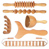 OYAMEQICH wood therapy 9-wheel stick for targeted body shaping and drainage support