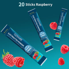 Close-up of raspberry stick packaging highlighting sugar-free formula