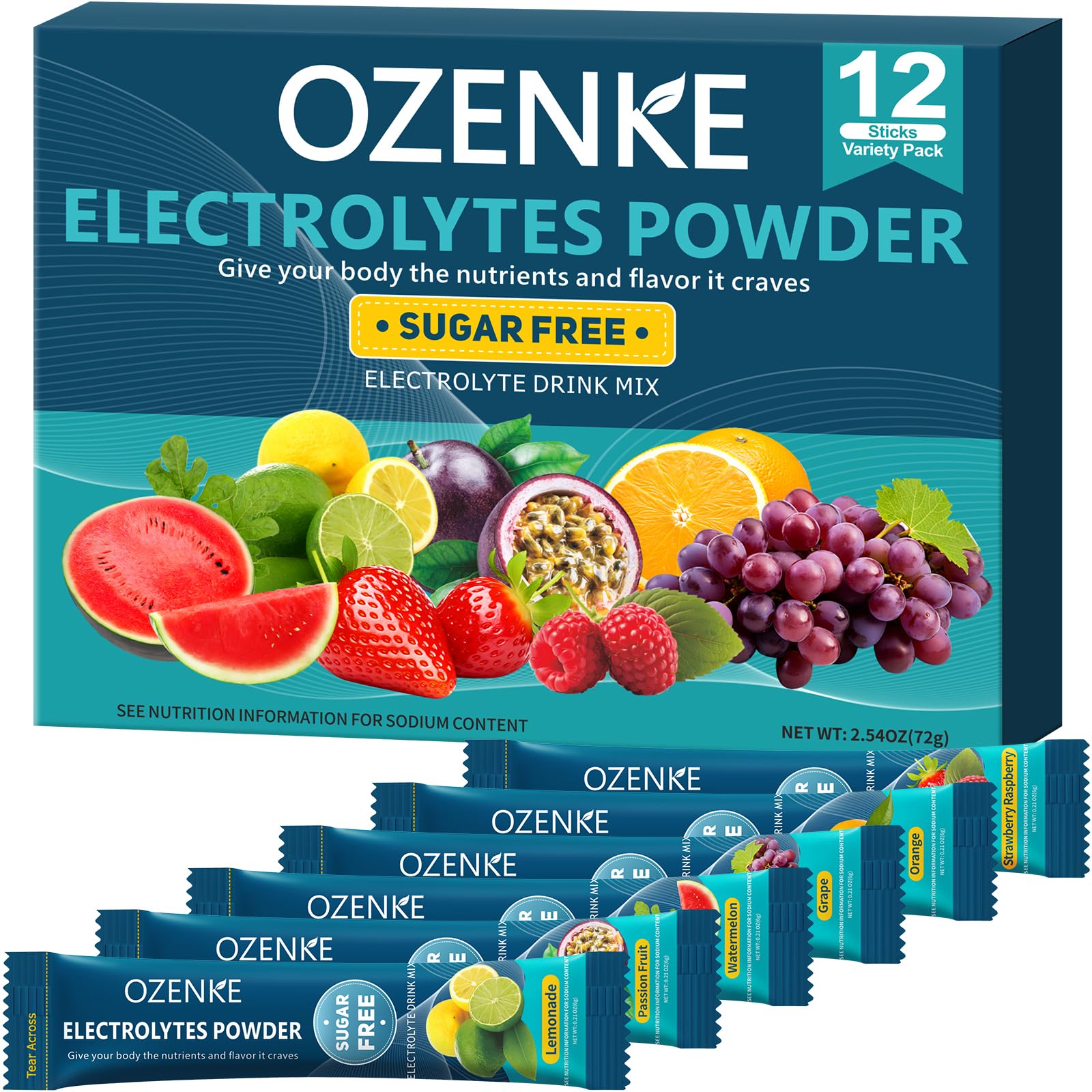 OZENKE lemonade electrolyte stick for quick hydration during workouts