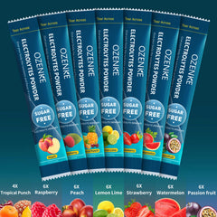 OZENKE raspberry electrolyte packet supports hydration with fruity zing